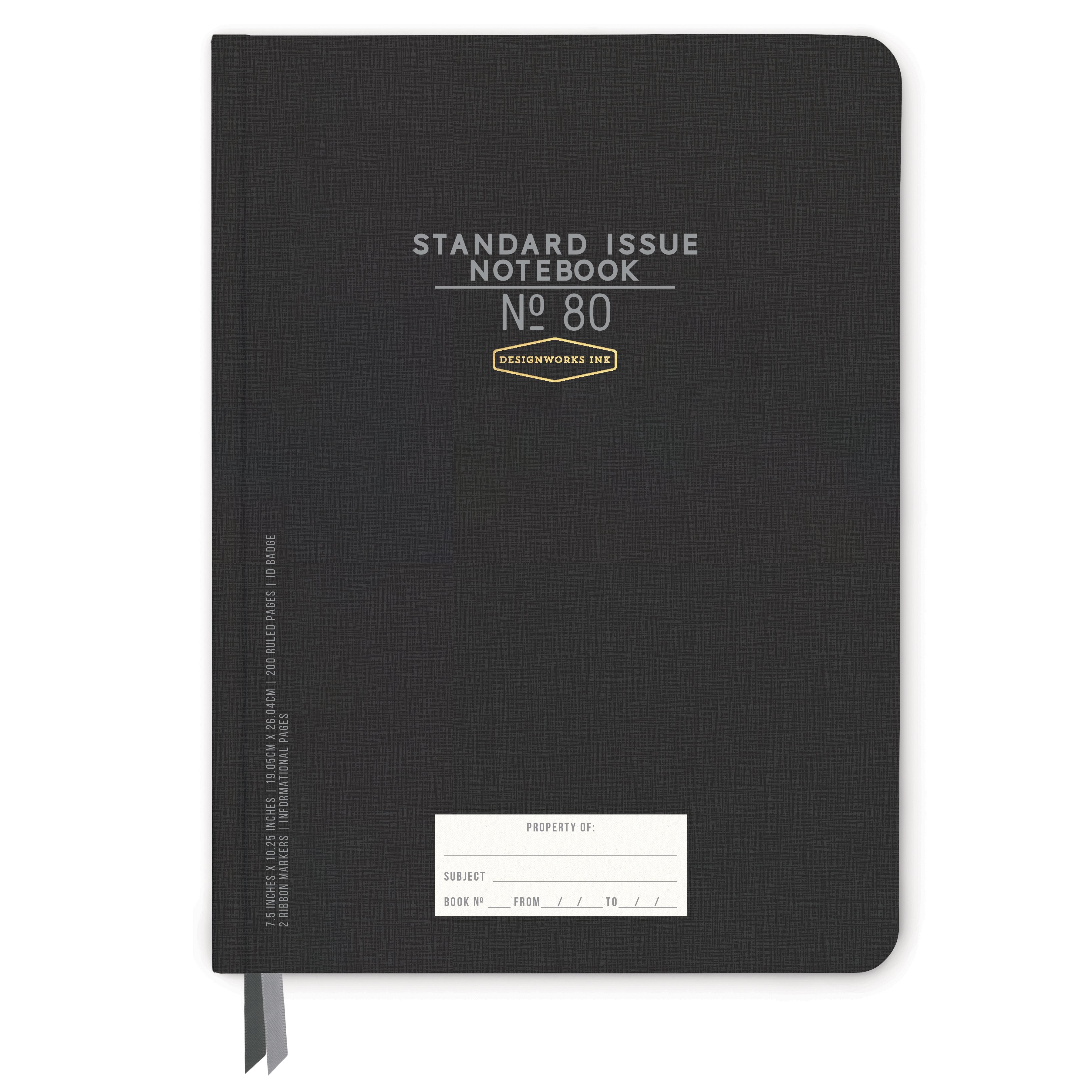 Standard Issue No. 80 Large Notebook - Black – Designworks Collective UK