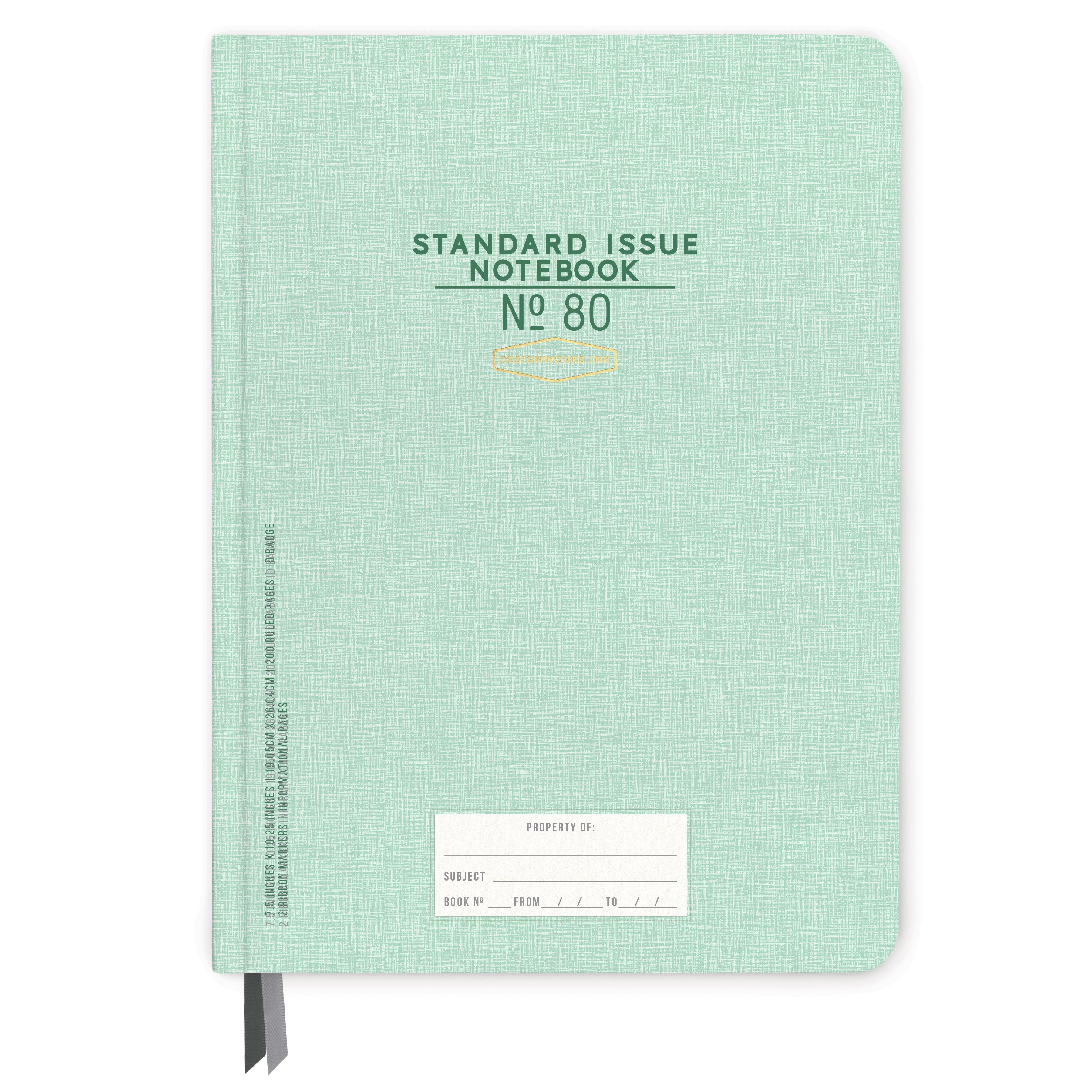 Standard Issue No. 80 Large Notebook - Green – Designworks Collective UK