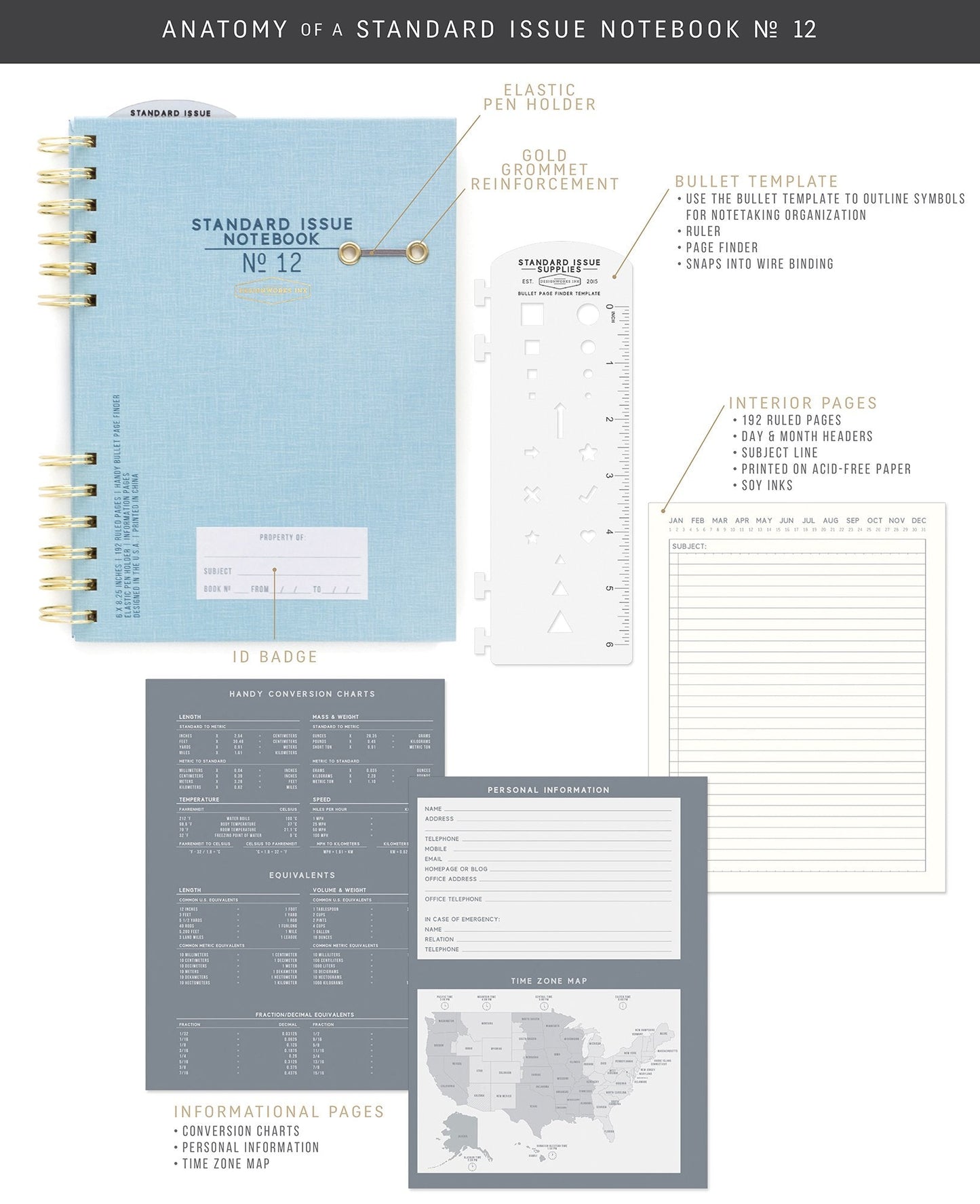 Standard Issue JS892 Notebook - Blue