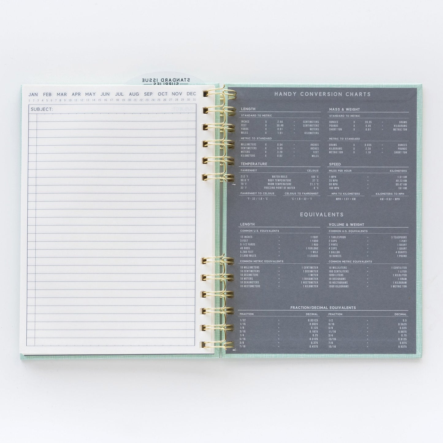 Standard Issue JS892 Notebook - Green