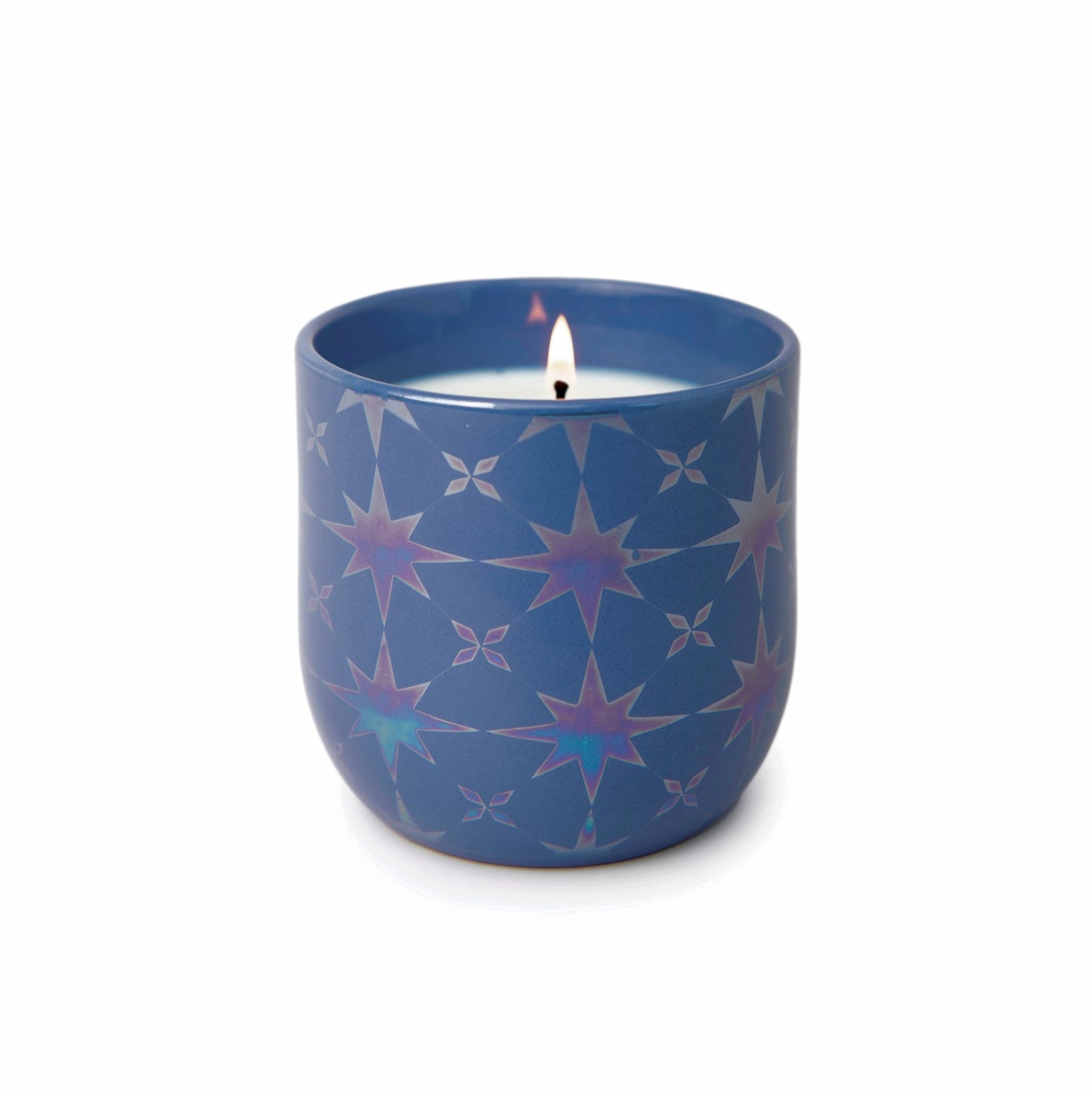 Lustre 10 Oz. Candle, Blue, Star Pattern - Sapphire Waters