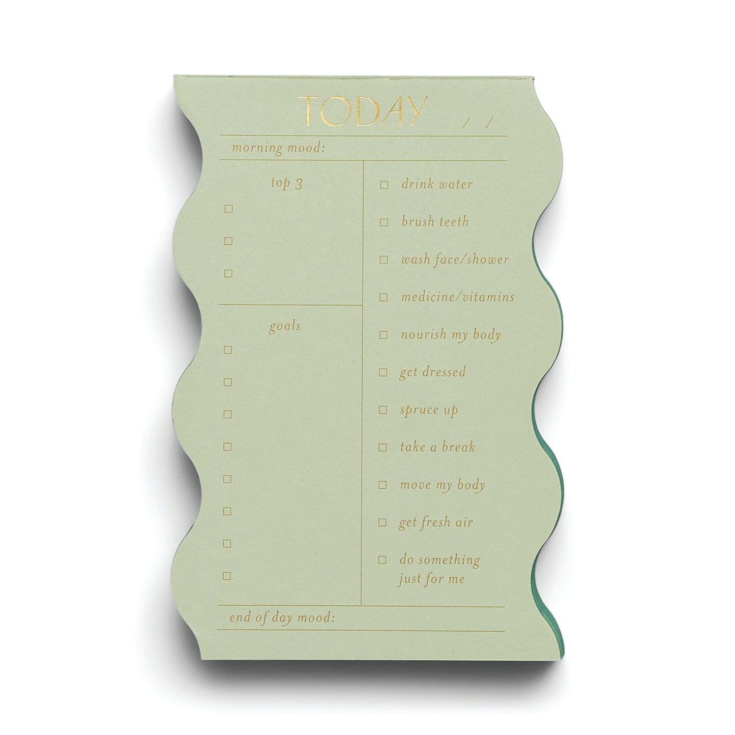 Wavy Daily Notepad - Sage