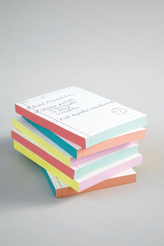 COLOURBLOCK NOTEPAD - GREEN & PEACH