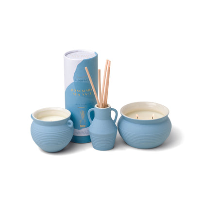 Santorini 4fl oz Light Blue Ceramic Diffuser Rosemary Sea Salt