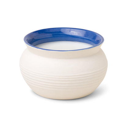 Santorini 13oz Cream Ceramic Cliff & Hinoki Wood