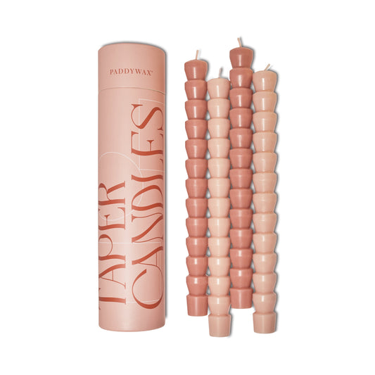 Taper Candle Set Pink & Blush (pack 4)