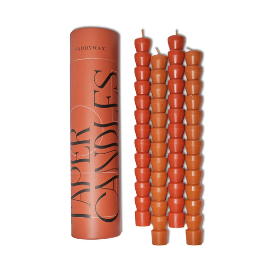 Taper Candle Set Red & Terracotta (pack 4)