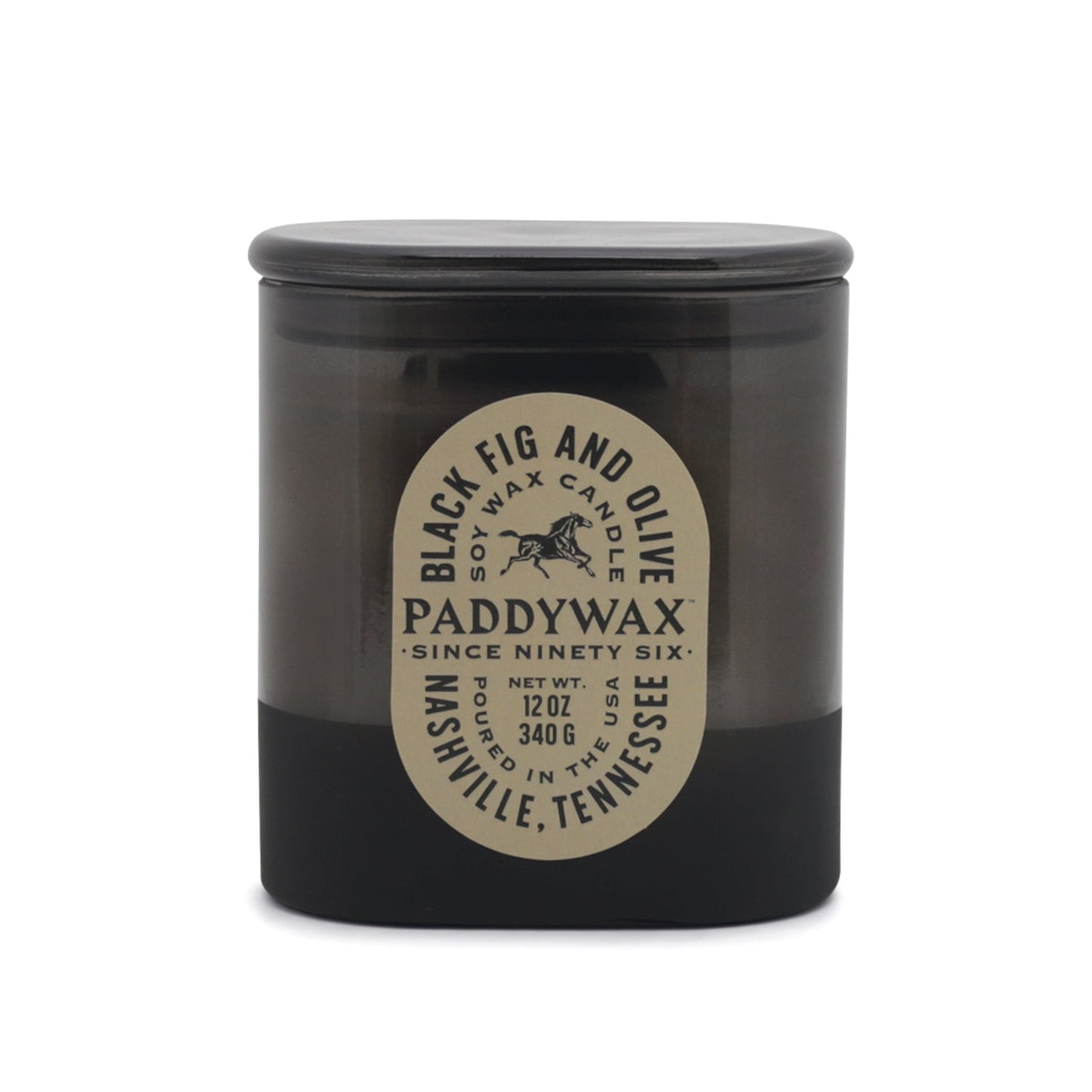 Vista 12 oz./340g Glass Candle Black - Black Fig & Olive