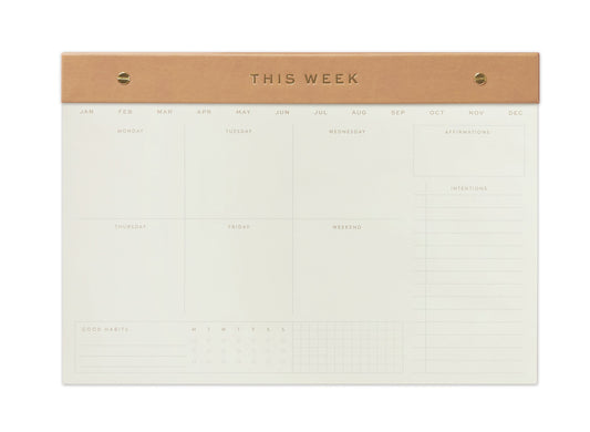 Weekly Postbound Notepad Camel