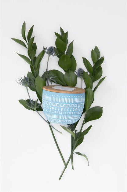 Sonora 10oz Sky Blue Concrete Candle Wisteria & Willow